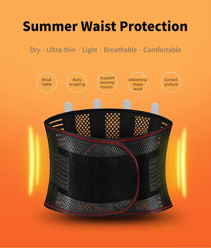 Adjustable Waist Trainer Belt Men Women Lower Back Brace Spine Support Waist Belt Orthopedic Breathable Lumbar Corset