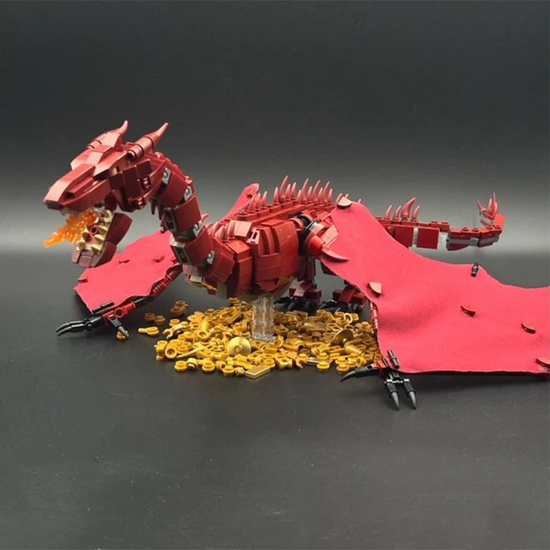 806PCS Lordes of the Rings Saga Smaug Dragon Model Detailed Moc diy Education Building Blocks Birthday Toys Gift for LOTRes Fans