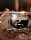 200ml Double Wall Glass Coffee Mug Heat-resistant Espresso Cup Thermo Insulated Cup For Latte Cappuccino Tea Drinkware Set