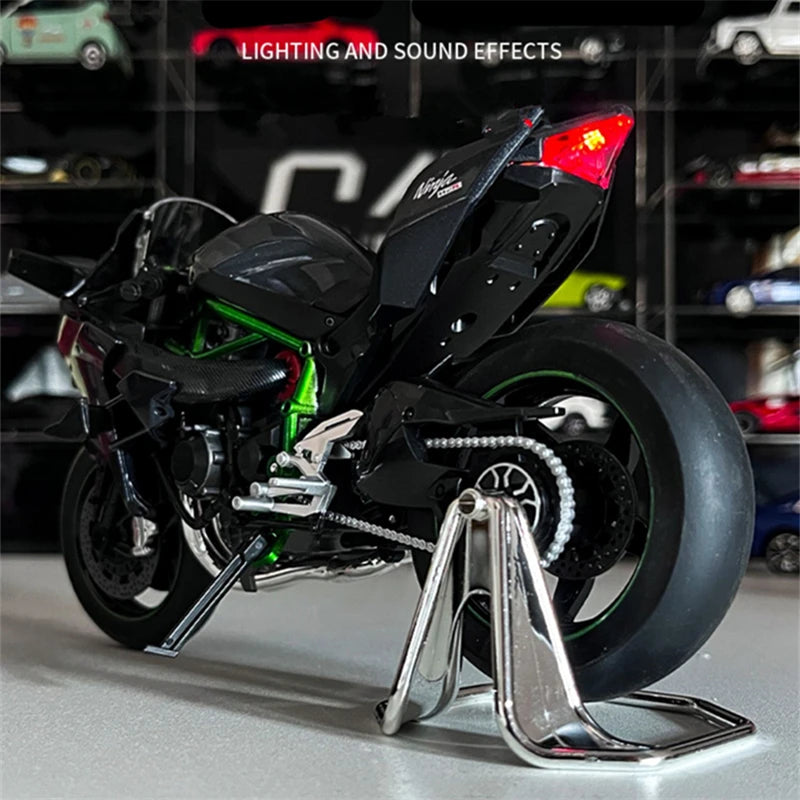 Diecast H2 H2R Racing Motorcycle Model 1 to 9 Scale