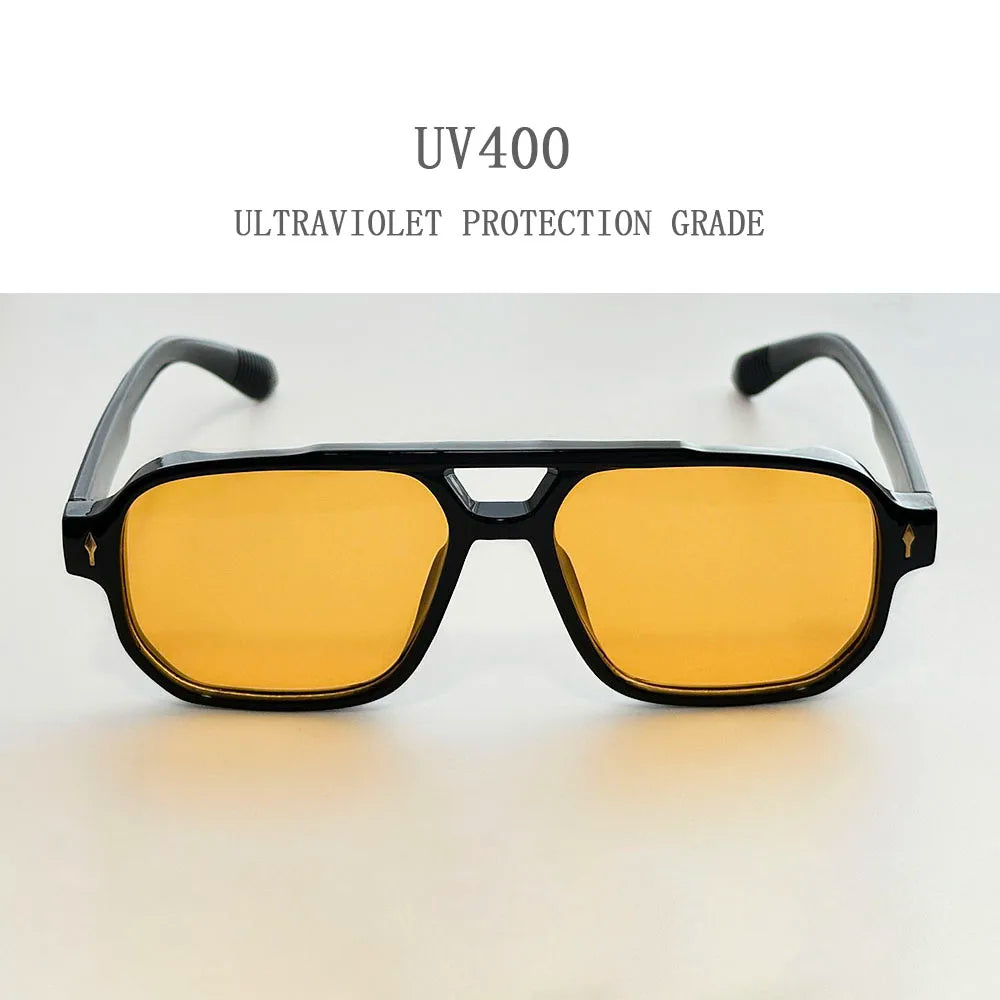 Vintage Square Sunglasses With UV400 Protection