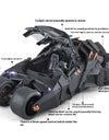 1:18 Batmobile Tumbler Alloy Diecast Model Sound Light Car Spray Function Toy Display Ornament Toys For Gift For