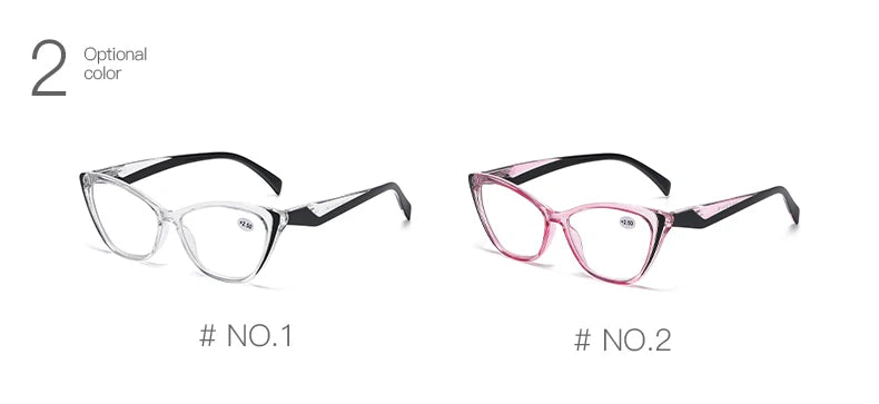 Retro Plastic Cat Eye Reading Glasses Cleat Lens Anti Blue Light Presbyopia Hyperopia Men Reading Eyeglasses +1.0 +1.5