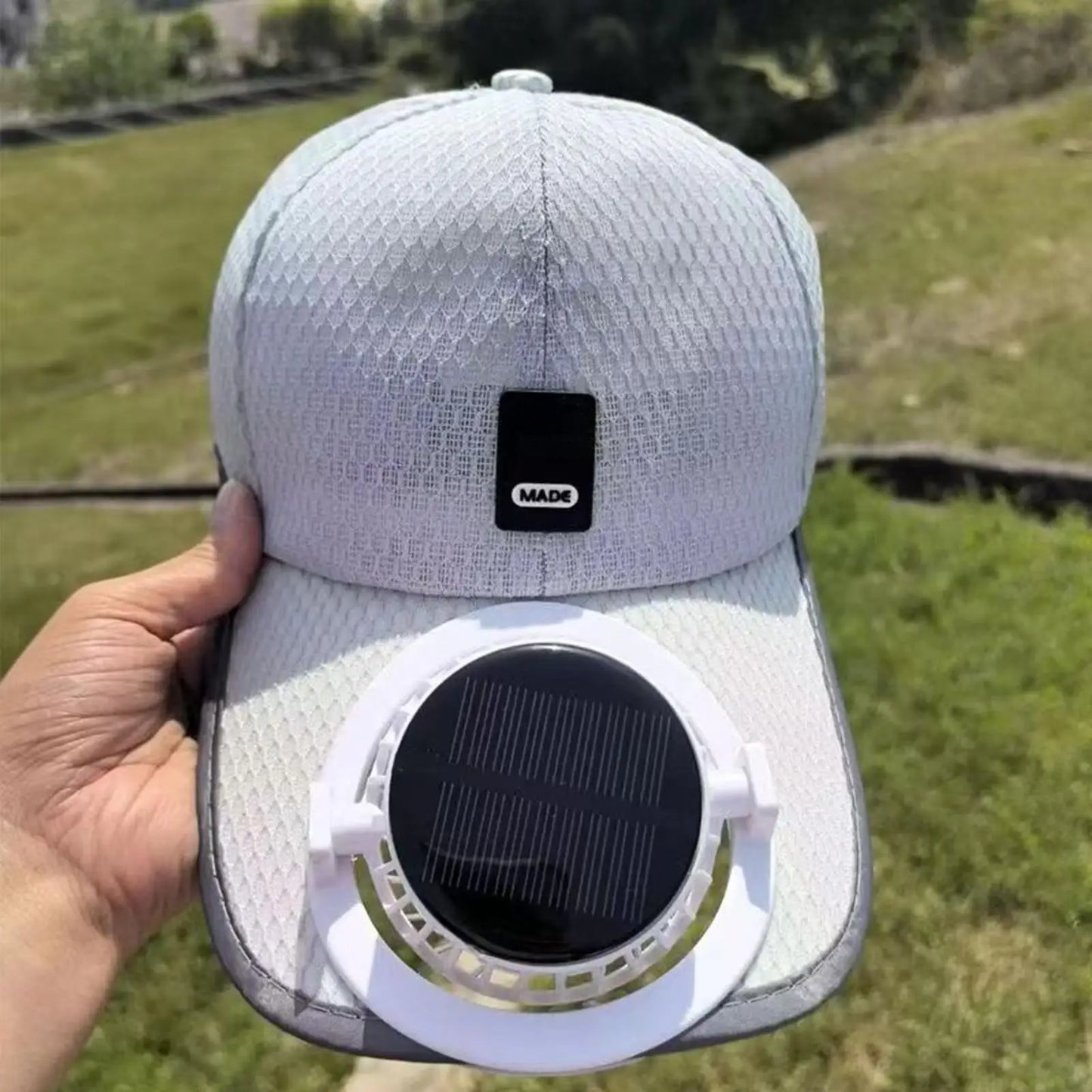 Wide Brim Solar Fan Hat With USB Charging