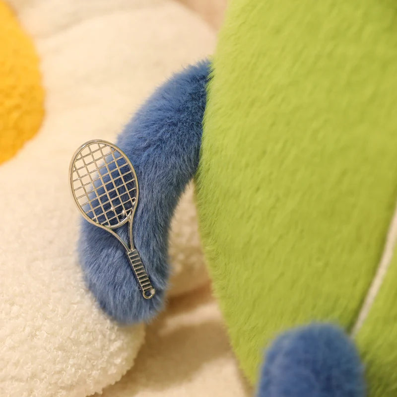 Tennis Racket and Ball Plush Soft Sports Pillow