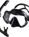 Dry Snorkel Set Diving Mask For Adults Tempered Glass Professional Panoramic Snorkeling Gear Swimming Training Snorkel Kit