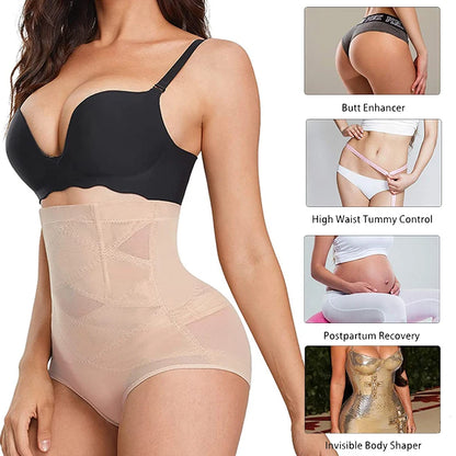 Women's Waist Trainer Body Shaper Tummy Control High Waist Flat Belly Panties Butt Lifter Shapewear Slimming Girdle Underwear