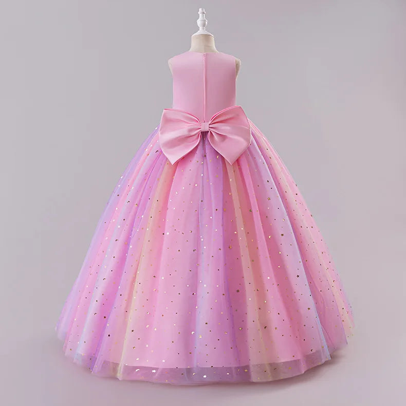 Princess Dress for Girls - Elegant Fluffy Tulle Ball Gown Birthday Party Dress School Performance Costume