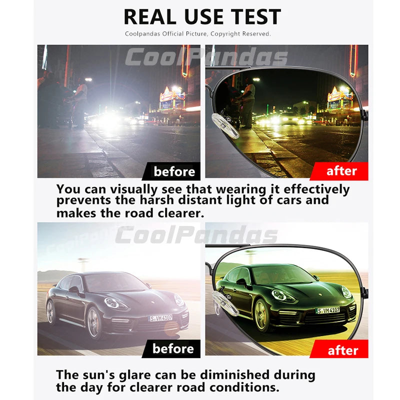 Polarized Pilot Sunglasses for Men and Women Driving Anti Glare Day and Night