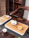 Bamboo Tea Tray Home Living Room Kungfu Tea Set Small Tea Tray Draining Dry Soaking Table Storage Wet And Dry Use