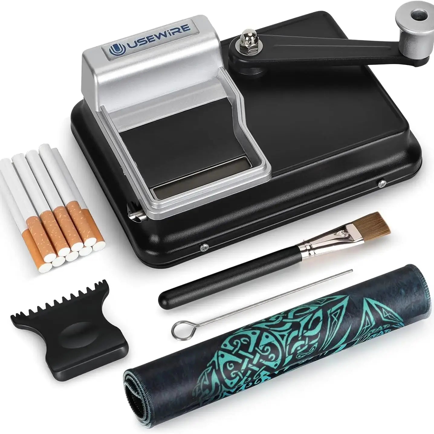 Portable Home Manual Tobacco Rolling Machine,Suitable for 0.31 Inch/8mm Diameter Pipes and Most Cigarette Tubes