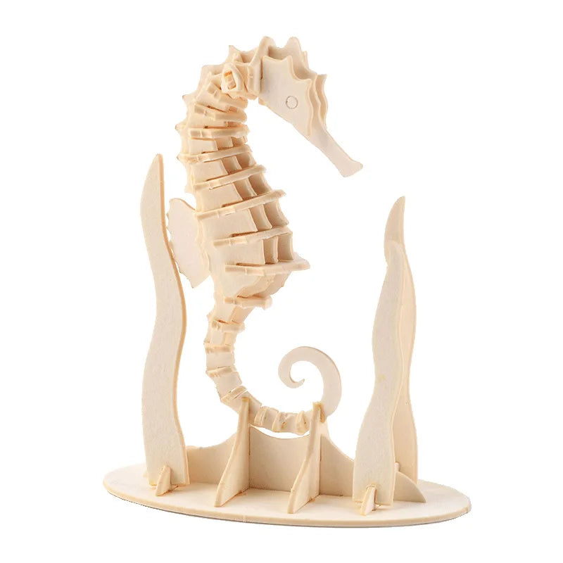 3D Wooden Puzzle Toys for  Adults Teens Animal Assembly Kit Decoration Animal Puzzle Games Home Office Creative Ornament