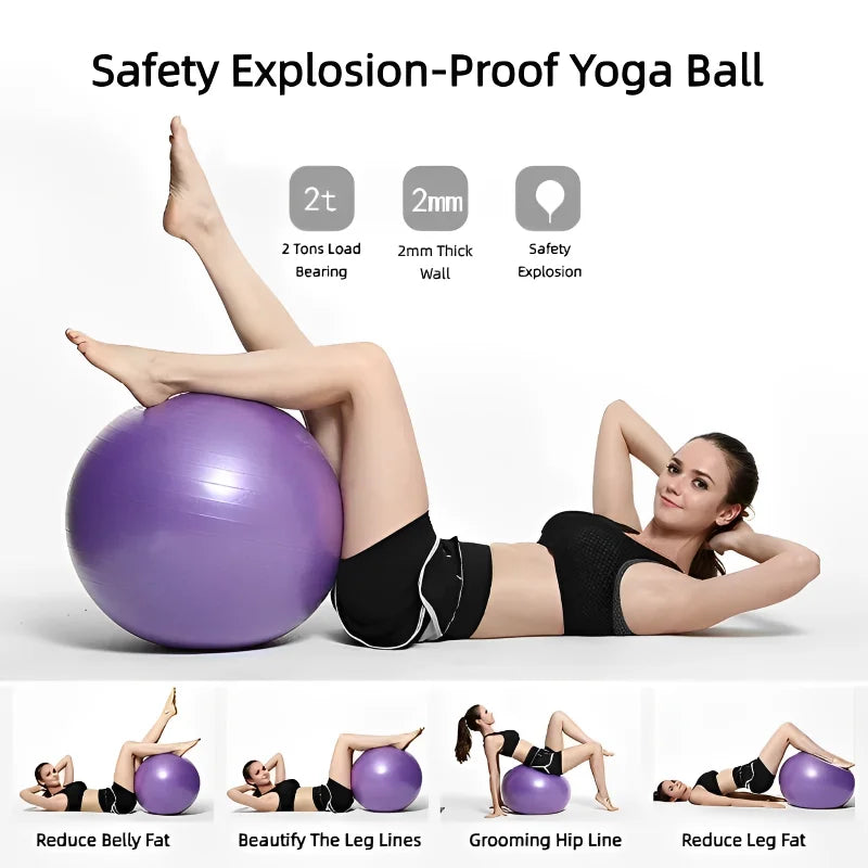 45CM-95CM Yoga Pilates Soft Big Ball Gym For Fitness Workout Exercise Balls Thickened Explosion-Proof Home Pvc Equipment