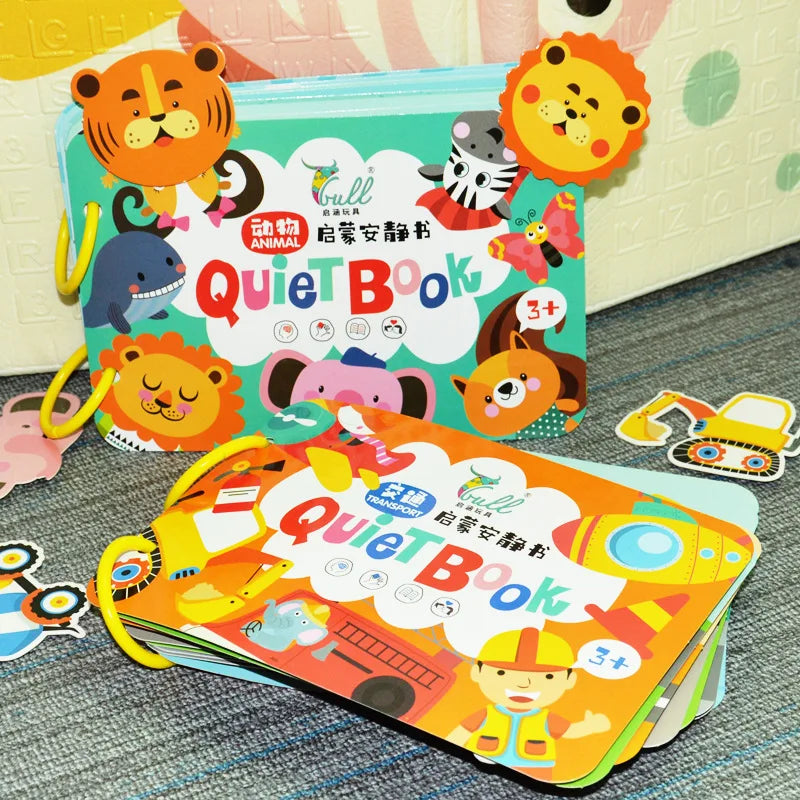 Montessori  Busy Book My First Quiet Book Paste Learning Educational Toys Books  Matching Game Toys for 1 to 3 Y