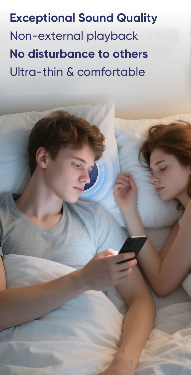 Underpillow music disc ultra-thin listening device sleep white noise pillow side mini Bluetooth speaker supports TF playback