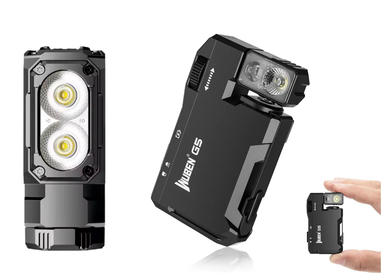 1800 Lumen Mini Flashlight And 400 Lumen Rechargeable EDC Flashlight Bundle