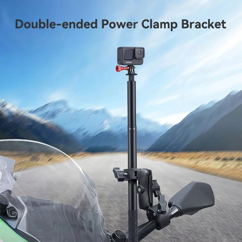 Action Camera Bicycle Motorcycle Handlebar Mount Selfie Stick Bracket