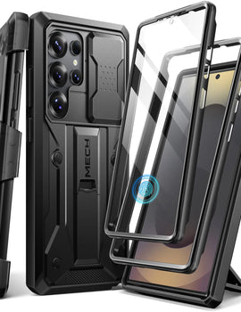 For Samsung Galaxy S25 Ultra Case Full-Body Heavy Duty Shockproof S25 Ultra Phone Case with Stand & Belt Clip Holster