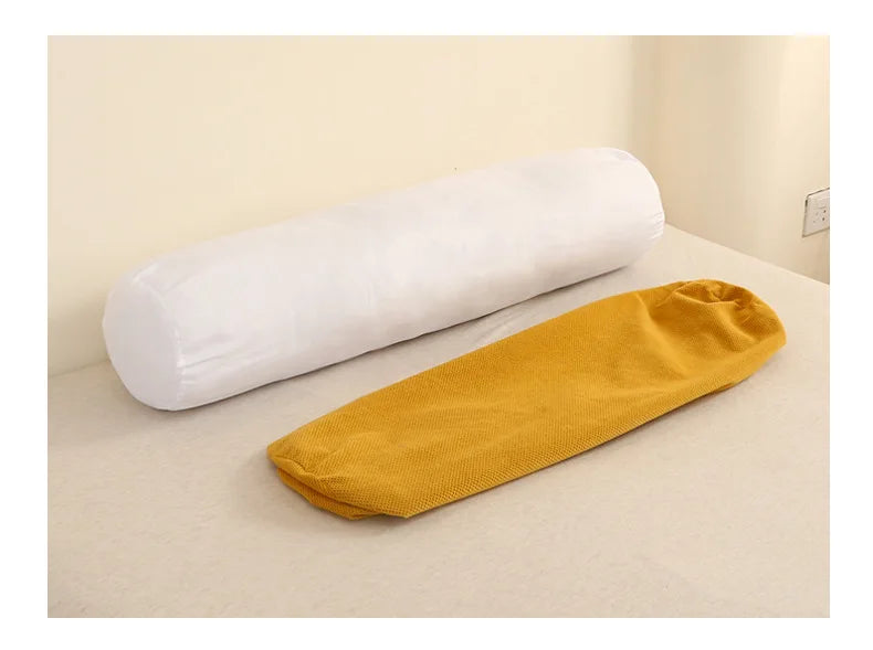 Body Pillow Pregnancy Pillows Chin Lumbar and Leg Support Stomach and Back Sleepers Adjustable Bendable Roll Pillow for Sleeping