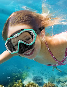 Snorkel Mask 3 Windows Panoramic Wide View HD 3 Lens Adjustable Scuba Snorkeling
