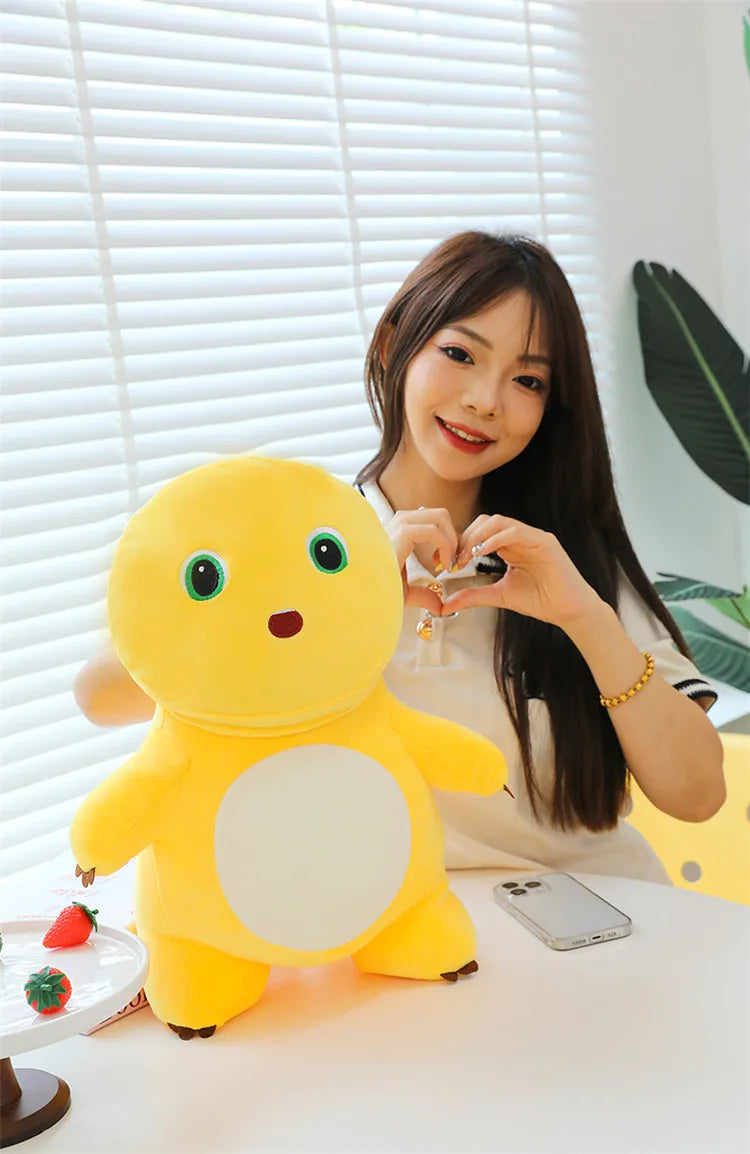 50cm Kawaii Plush Nai Long Stuffed Doll Black Face Baby Dragon Cute Smiling Funny Mask Toy Kids Birthday Xmas Gift for Girls