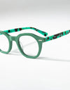 Small Size Retro Polygon Eyeglasses Green Luxury Acetate Eyewear Optical Prescription Frames