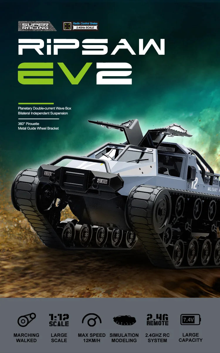 RC Car High-speed Electric Off-road Tank Stunt Car  Crawler Snow Climbing Remote Control Vehicle Toy gift