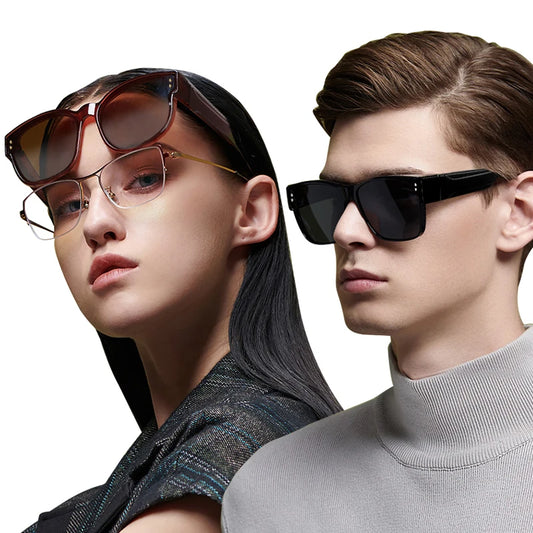Fit Over Polarized Sunglasses UV400 Anti-Glare Driving Eyewear for Prescription Glasses Men Women