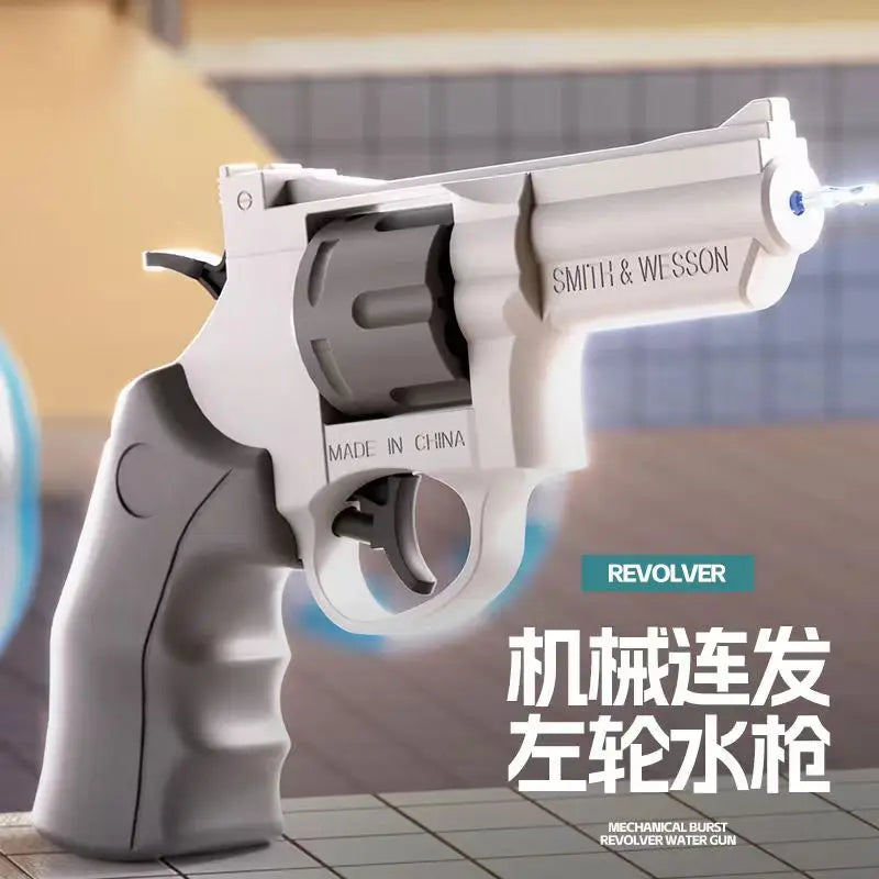 Mechanical Continuous Firing Water Gun Manual Small ZP5 Revolver Pistol Summer Outdoor Beach Poor Toy Mini Water Gun