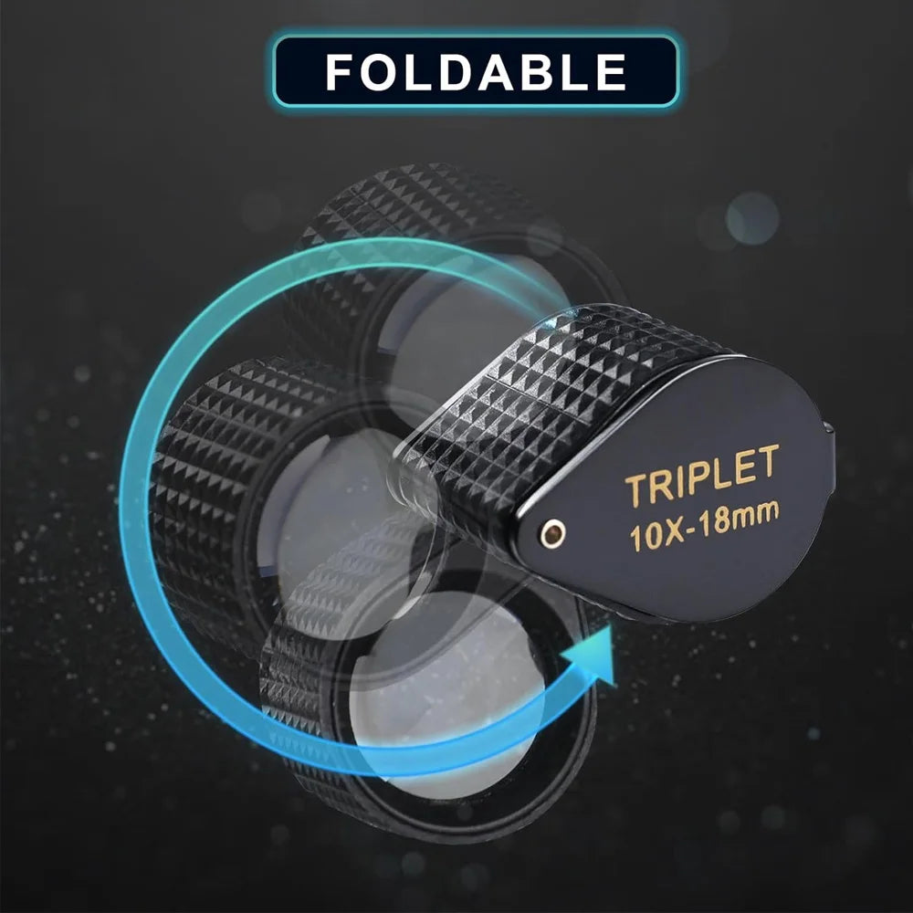 10X Hastings Triplet Jewelry Loupe Optical Glass Magnifier