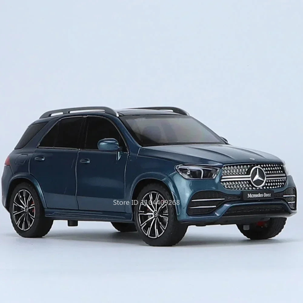 1:24 Scale S400L GLE350 Car Toy Model Doors Opened Sound Light Pull Back Metal Diecast Miniature Vehicle Collection Gift