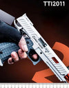 Automatic Desert Eagle Pistol Decompression Radish Gun Continuous Shell Ejection Empty Hanging Revolver Toy Gun
