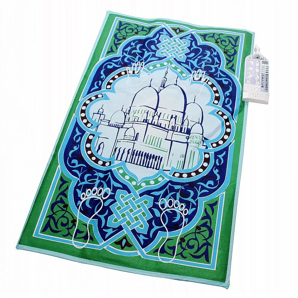 Smart Interactive Prayer Mat for Adults Reverts Learning Muslim Prayer Rug with 25 Touch Keys Padded Prayer Mat Layer