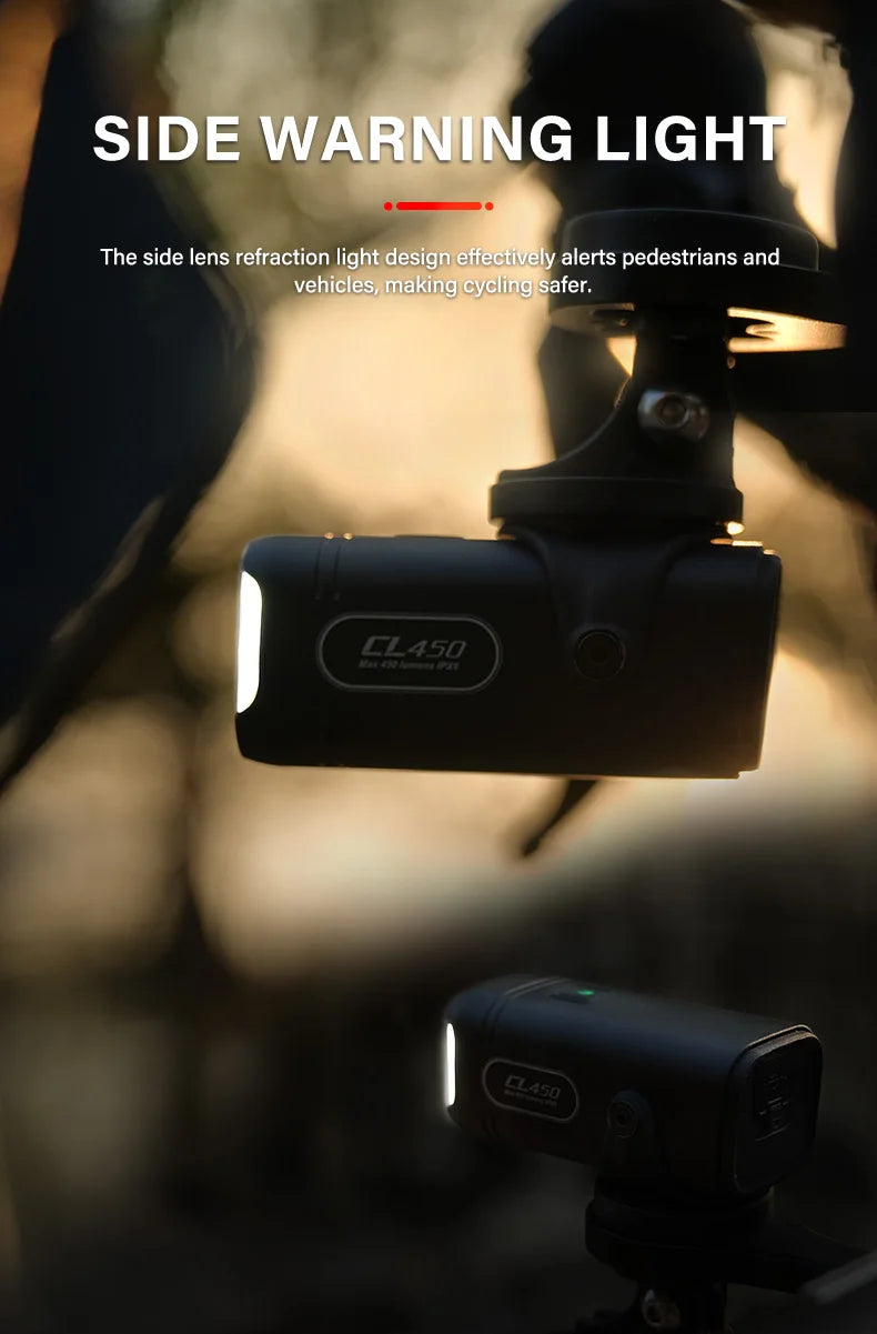 450LM Bike Light Commuting Mini Bicycle Lights LED Cycling Front Lamp IPX6 Compact Headlight Aluminum MTB Road Flashlight