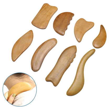 8Pcs/Set Wooden Guasha Scraping Massage Tool for Soft Tissue, Physical Therapy Stuff Used for Back, Legs, Arms, Neck, Shoulder