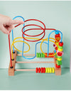 Montessori  Toys Wooden Roller Coaster Bead Maze Abacus Math Toys  Early Educational Toys for  1-3 Years