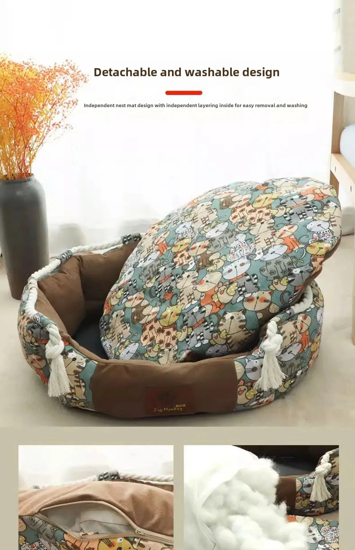 Convertible Dog Sofa Bed Pet Mattress Cushion