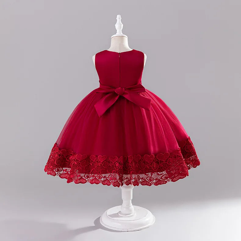 Girls Princess Ball Gown Fluffy Tulle Party Dress for Flower Girl/Birthday/Pageant  Sleeveless for Wedding Dress