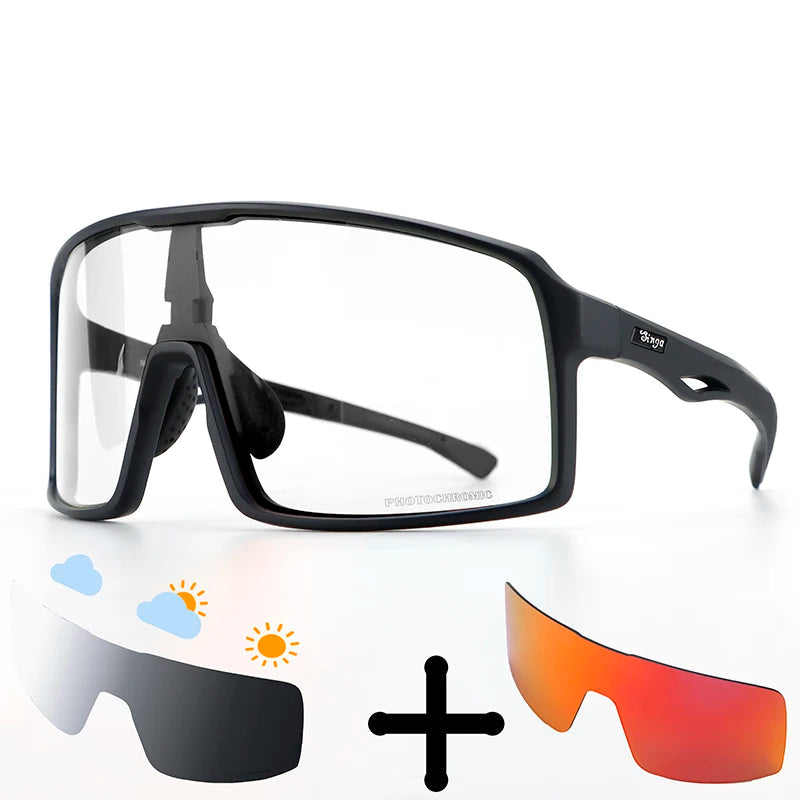 Photochromic Cycling Sunglasses UV400 Sports Bike Eyewear