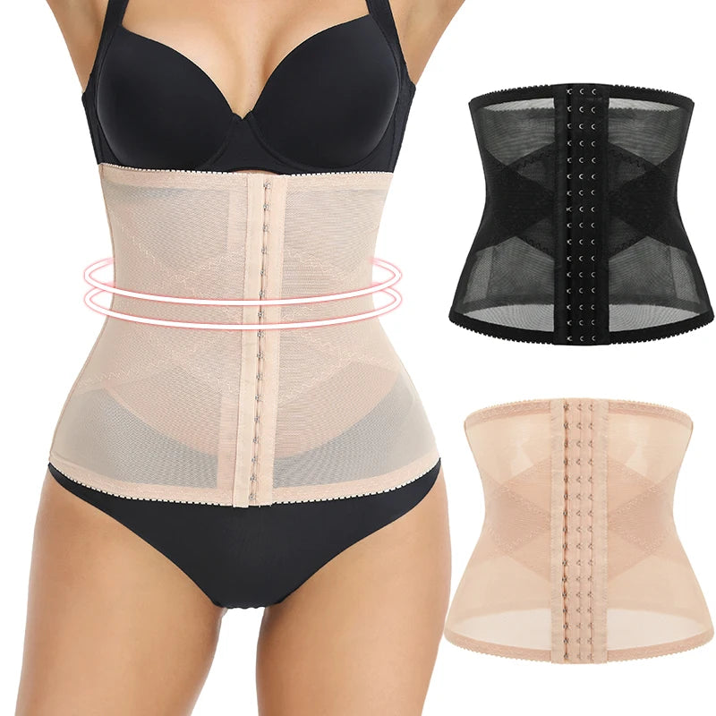 Women Waist Trainer Body Shapers Slimming Belt Modeling Strap Cross Compression Postpartum Band Busters Corsets with Hooks