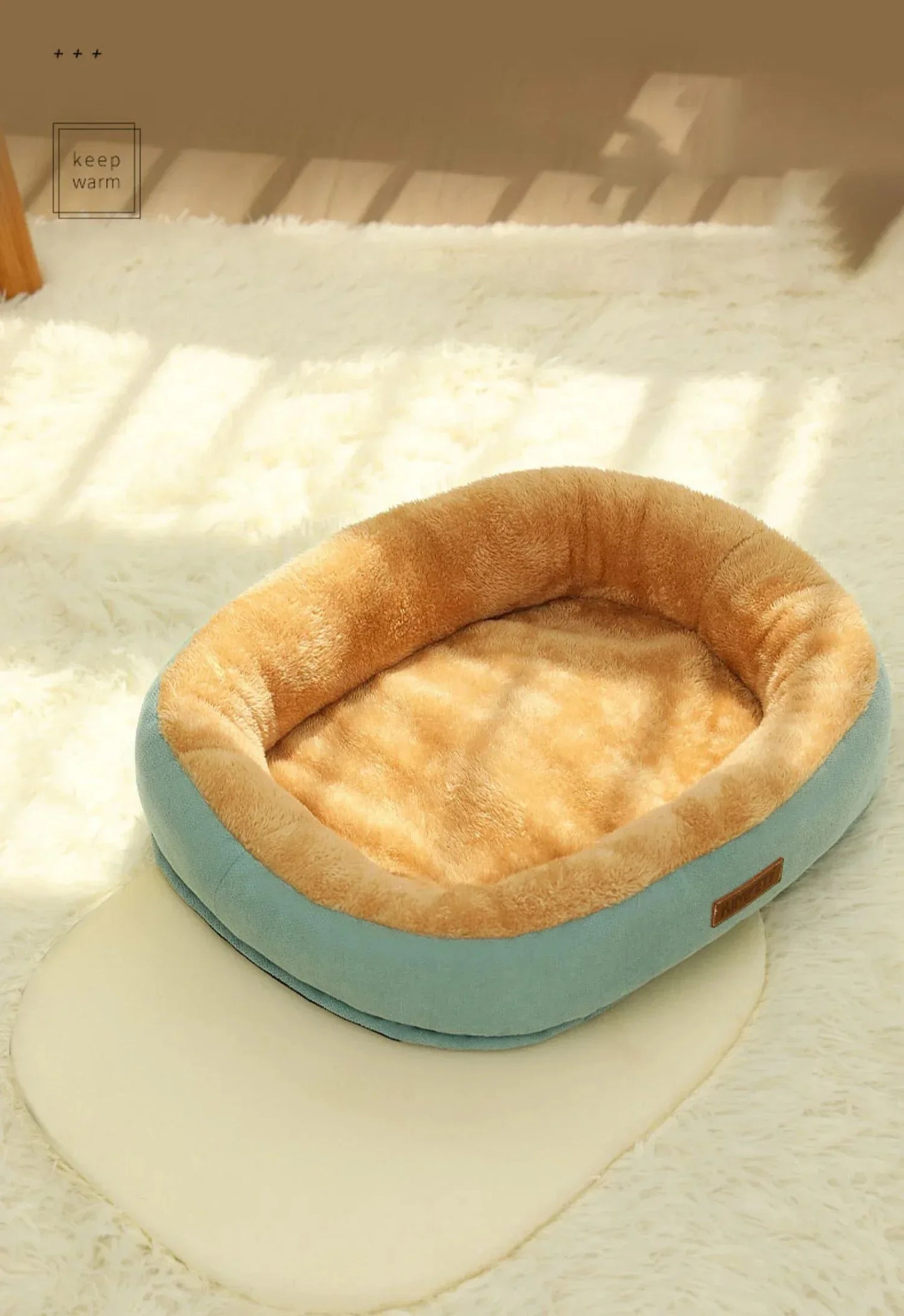 Warm Plush Pet Bed for Cats and Small Dogs