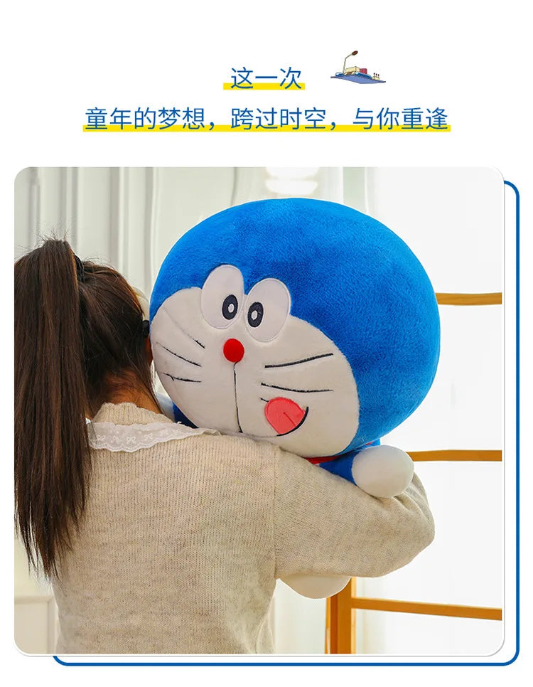 Cute Blue Cat Plush Toy Soft Huggable Stuffed Animal