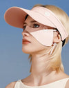 Summer Ice Silk Mask Breathable Face Mask Sunscreen Face Scarf Sunscreen Eye Patches Face Scarves Solid Color Face Cover Sports