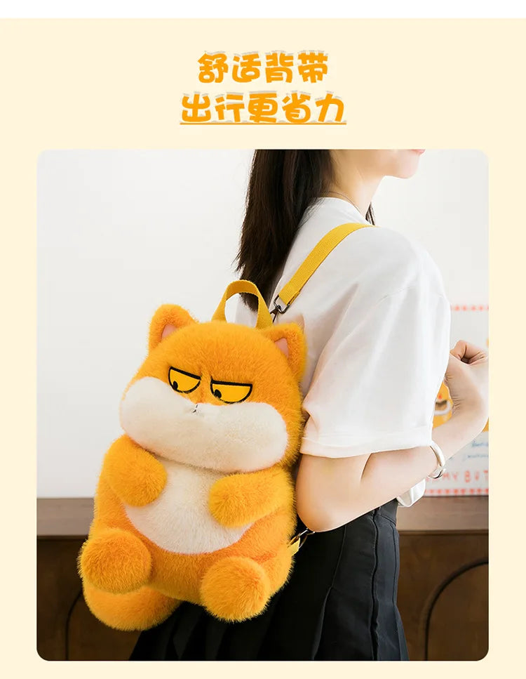 Kawaii Plush Stuffed Cat Doll Backpack Cute Kids Birthday Xmas Gift 2025 New Arrival Plush Toy for Children Girls Soft Cuddly