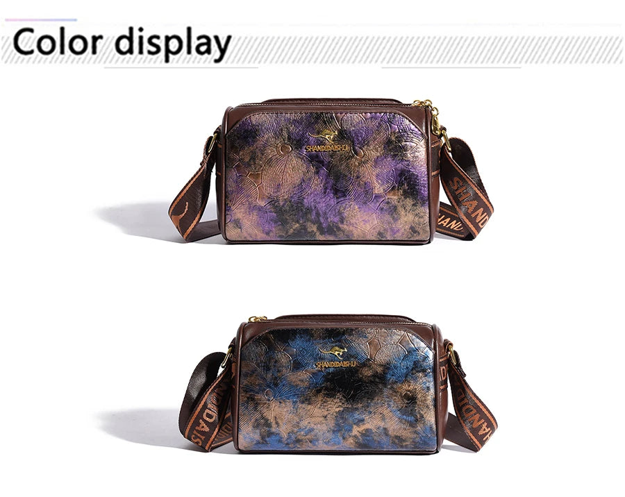 Handbags Vintage Soft Leather Tote Bags Multi Pocket Shoulder Messenger Bags High quality Shoulder Bag