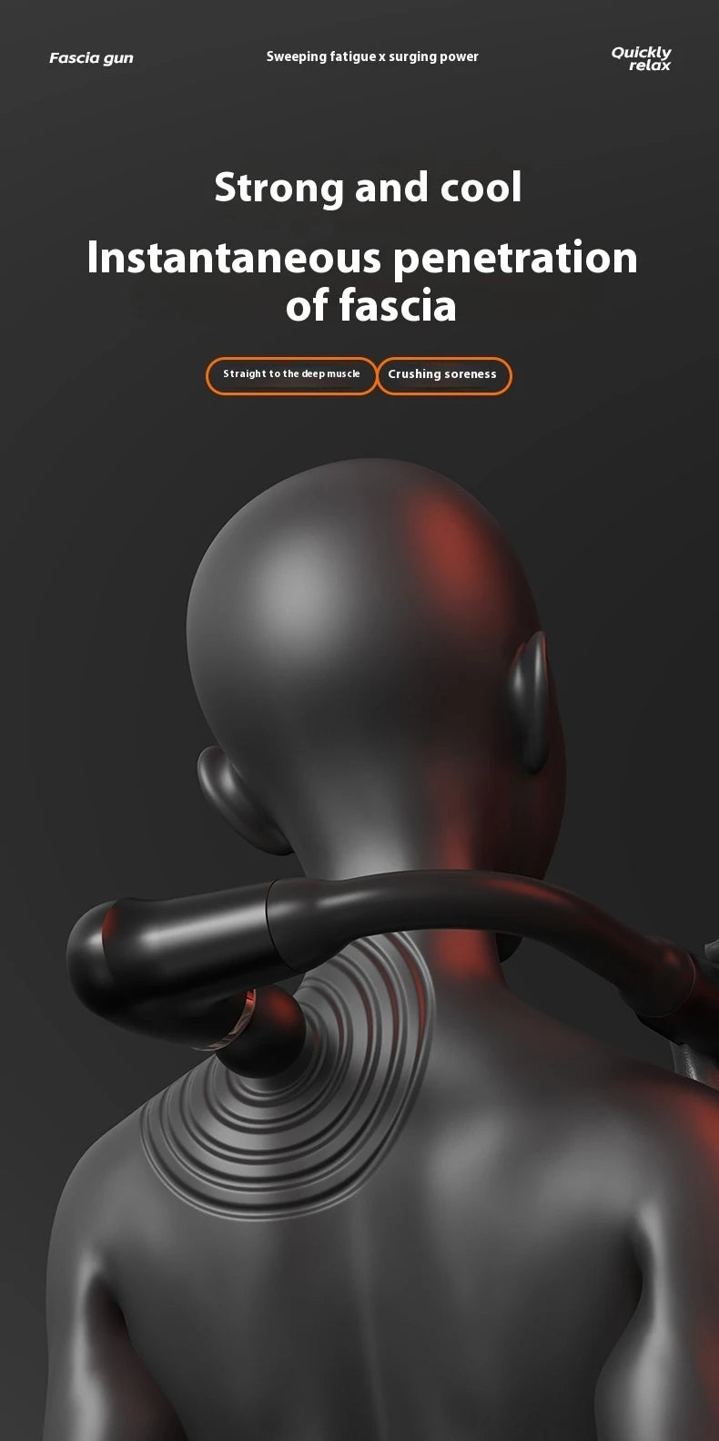 Smart Fascia  Neck Shoulder Cervical Foot Body Relaxation Back High Frequency Massage   Massage Percussion Hammer fitness