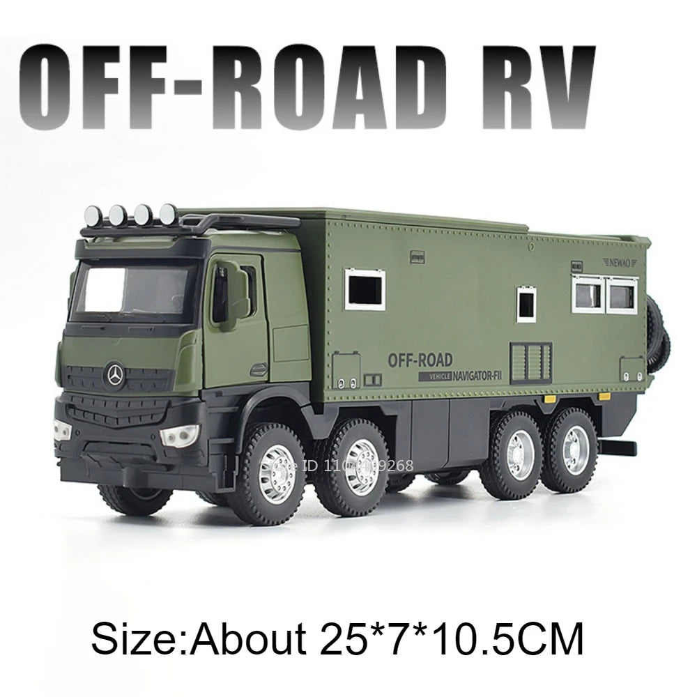 1:24 NOMADISM Raptor F150 RV Alloy Model Car Toy Metal Diecast Miniature Off Road Vehicle Models Sound Light Toys For Gifts