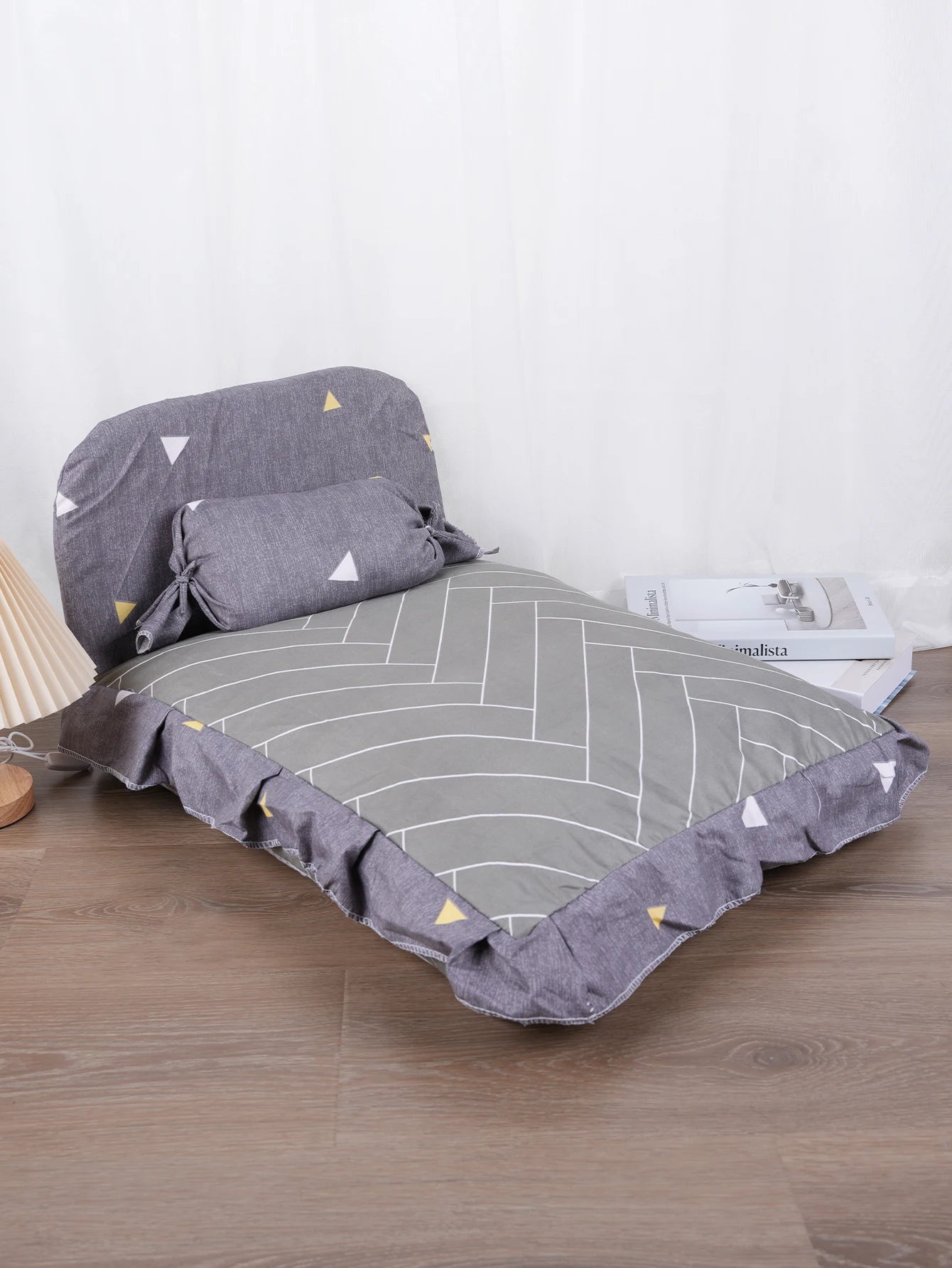 Striped Plush Pet Bed Sofa Cushion for Dogs and Cats