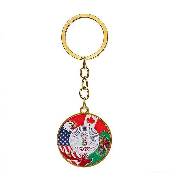 2026 World Cup Football Fan Metal Keychain Soccer Sports Souvenir