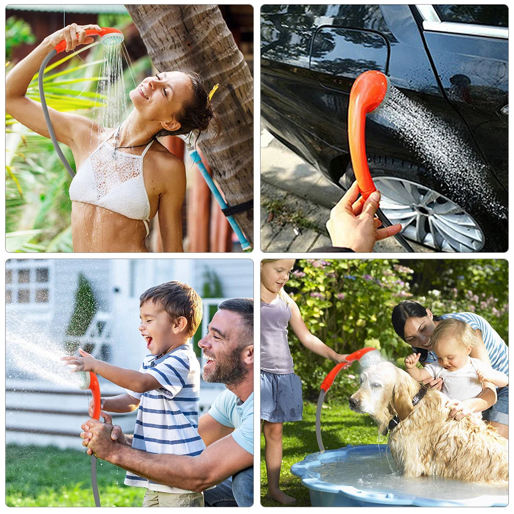 Rechargeable Portable Camping Shower Pump with Handheld Shower Head